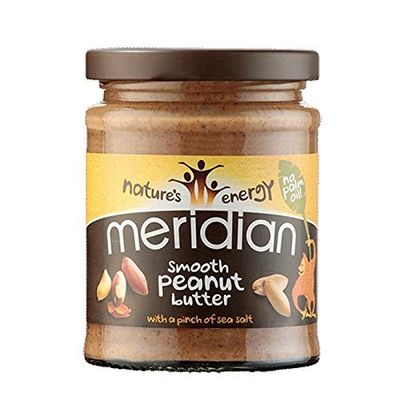 6 Pack of Gluten Free Meridian Organic Smooth Peanut ButterNoSalt 280 g