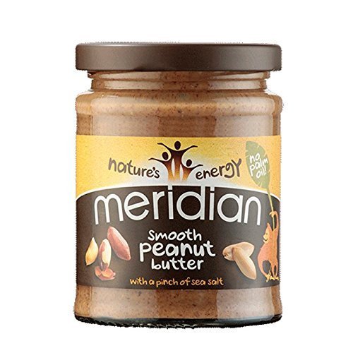 6 Pack of Gluten Free Meridian Organic Smooth Peanut ButterNoSalt 280 g