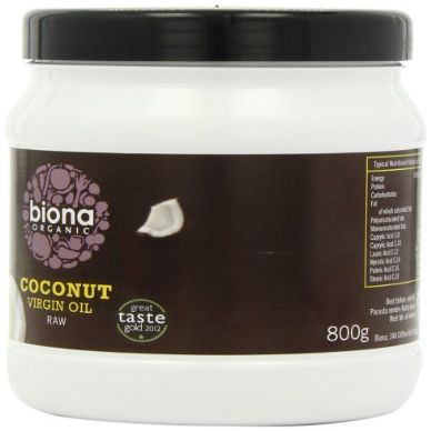 6 Pack of Gluten Free Biona Organic Virgin Coconut Oil 800 g