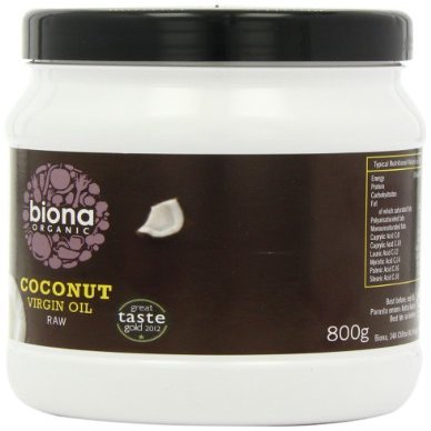 6 Pack of Gluten Free Biona Organic Virgin Coconut Oil 800 g