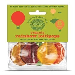 16 Pack of Gluten Free Biona Organic Fruit Lollies 6 Lollipops