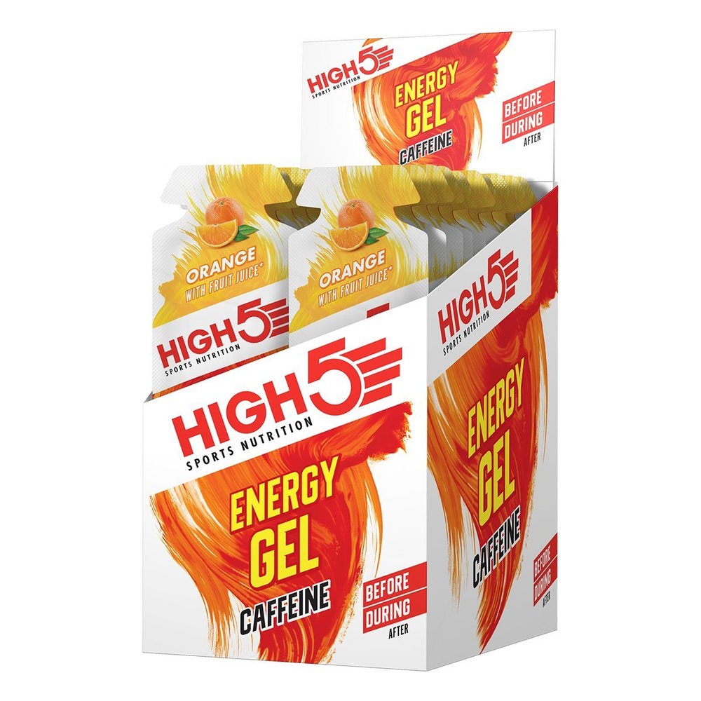 20 Pack of High 5 Energy Gel + Caffeine Orange 40 g