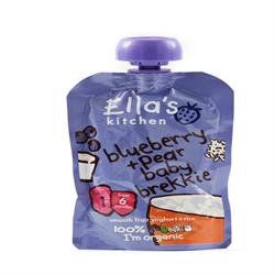 6 Pack of Gluten Free Ellas Kitchen Baby Brekkie - Bluberry & Pear 100 g
