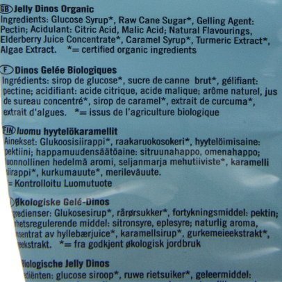 10 Pack of Gluten Free Biona Organic Jelly Dinos - Vegan 75 g
