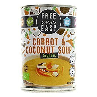 6 Pack of Gluten Free Free & Easy Organic Carrot & Coconut Soup 400 g