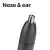 BaByliss Nose and Ear Trimmer - Precision 2 Blade System, Battery Operated, Stainless Steel, Easy-clean Removable Attachments, Black, E650E view 3