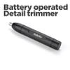 BaByliss Nose and Ear Trimmer - Precision 2 Blade System, Battery Operated, Stainless Steel, Easy-clean Removable Attachments, Black, E650E view 4