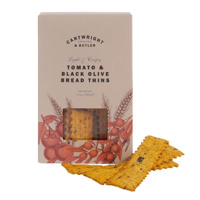 Cartwright & Butler Tomato and Black Olive Bread Thins 100 g