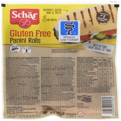 Schar Panini Rolls 225 g (Pack of 6, Total 18 rolls)