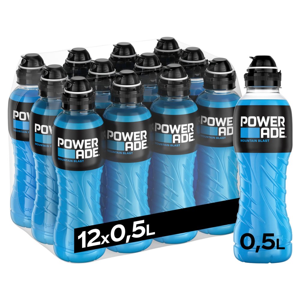 Powerade Mountain Blast, Energy drink, 500ml, pack of 12