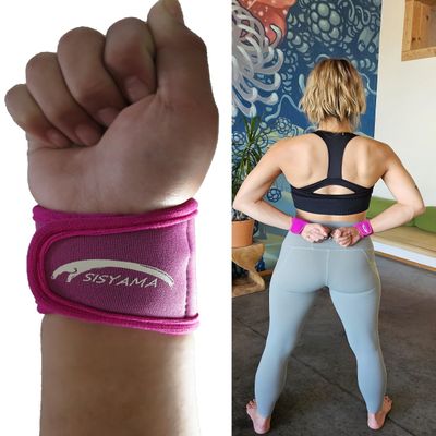 2x Adjustable Neoprene Wrist Support WristBands (Youth Pink)