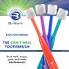 Brilliant Kids Toothbrush, For Ages 5-9 Years Old, For Girl or Boy, Use When Adult Teeth Arrive, Microfiber Bristles Clean Whole Mouth, Kids Toothbrushes Improve Tooth and Gum Health. Red, 3 Pack view 2