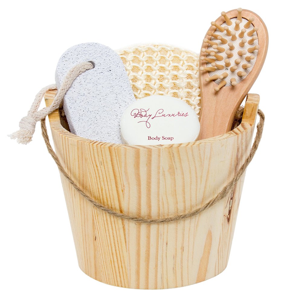 BRUBAKER Wellness Set in Wooden Bucket 5-Piece