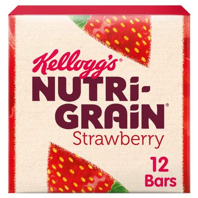 Kellogg's Nutri-Grain Fruity Breakfast Bars Strawberry, 12 x 37g Bars