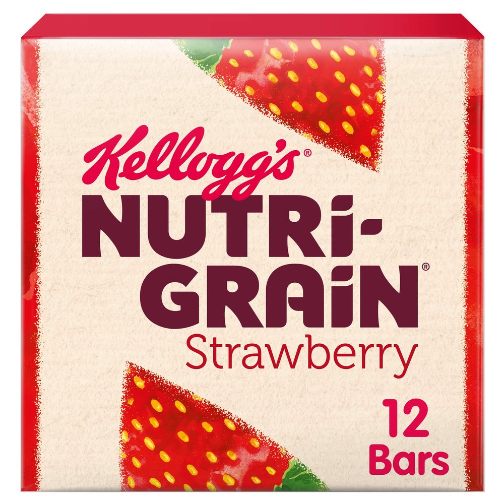 Kellogg's Nutri-Grain Fruity Breakfast Bars Strawberry, 12 x 37g Bars
