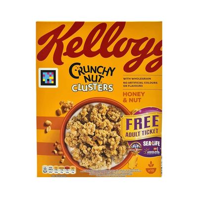 Kellogg's Crunchy Nut Honey & Nut Clusters, 450g