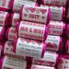 100 Personalised Pink MINI Love Hearts Sweets - JUST Married MR and MRS view 1