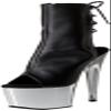 Pleaser ADORE-1018 Blk Faux Leather/SLV Chrome UK 3 (EU 36) view 1