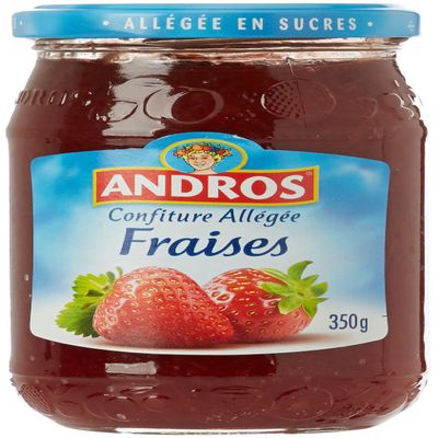 Andros Strawberry jam Sugar Lighter in The Pot of 350 g