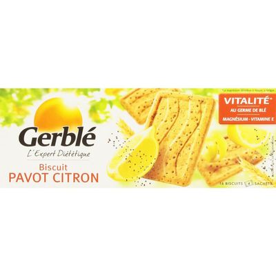 GERBLE Biscuit au pavot et au citron - 200 g