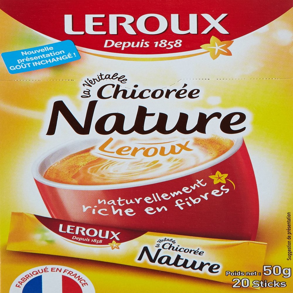 Leroux Chicoree soluble stick nature 50g (etui 20 sticks x 2,5g)