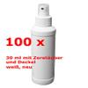 100 Piece Package Pe Rundflaschen 30 ML with Trigger and Transparent Cover Lid / Reiseflaschen Ideal in Airplane Spray Nozzle Atomizer round Bottle Empty Plastic Device Polyethylene view 2
