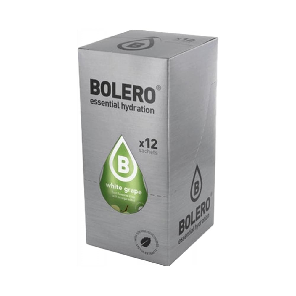 Bolero Essential Hydration Sugar Free Fruit Drink White Grape 12 Sachets