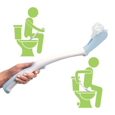 Juvo Toilet Aid - 18 Long Reach Personal Wiping Aid with Hygienic Cover - Easy Use Comfort Self Wiper for Toileting (SATA01)