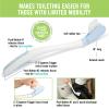Juvo Toilet Aid - 18 Long Reach Personal Wiping Aid with Hygienic Cover - Easy Use Comfort Self Wiper for Toileting (SATA01) view 2