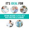 Juvo Toilet Aid - 18 Long Reach Personal Wiping Aid with Hygienic Cover - Easy Use Comfort Self Wiper for Toileting (SATA01) view 3