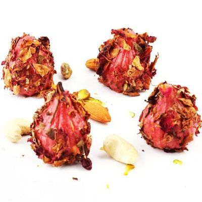 Ghasitaram Gifts Indian Sweets - Ganesha Chaturthi Gifts, Sugarfree Strawberry Rose Petal Modak, 200g