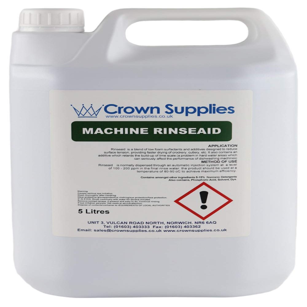 Crown Supplies Professional Premium Machine Rinseaid Liquid 5L