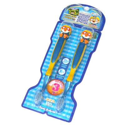 Pororo Kids Children From 3~10 years Old Toothbrush 2pc Set