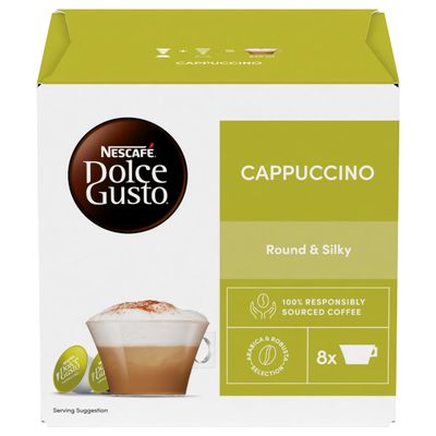 NESCAF Dolce Gusto Cappuccino Coffee Pods 16 Capsules (Total 8 Servings)