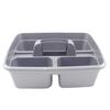 TDBS The Dustpan and Brush Store Plastic Cleaning Caddy Cleaners Carry All Basket Tote Tray Grey view 1