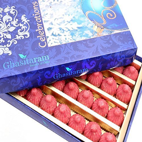 Ghasitaram Gifts Indian Sweets - Litchi Kaju Modaks 800 GMS