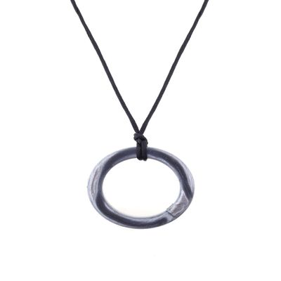 Chewigem Sensory Chew Realm Necklace - Stylish Chewlery Toy for Autism & ADHD - Silver | Oral Motor Aid for Kids & Adults with SPD, Anxiety & Teething Needs