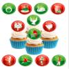 12 Days of Christmas Collection Edible Stand Up Wafer Paper Cake Toppers (12 Pack) view 1