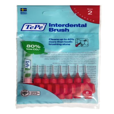 TePe 0.5 mm Size 2 Original Interdental Brush - Pack of 8