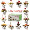 Tealyra - Blooming Flowering Tea Gift Box - 12 Variety Flavors of Finest Blooming Green Teas - 12 Quality Tea Balls Individually Sealed view 2