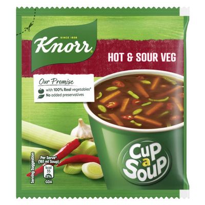 Knorr Veg Hot and Sour Cup-A-Soup 11 Gm