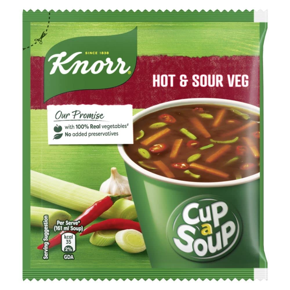 Knorr Veg Hot and Sour Cup-A-Soup 11 Gm