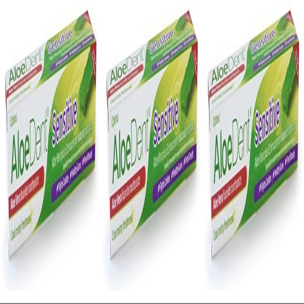 (3 PACK) - Aloe Dent - Aloe Vera Sensitive Toothpaste | 100ml | 3 PACK BUNDLE