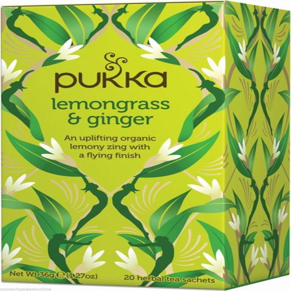 (10 PACK) - Pukka Herbs - Lemongrass & Ginger | 20 sachet | 10 PACK BUNDLE