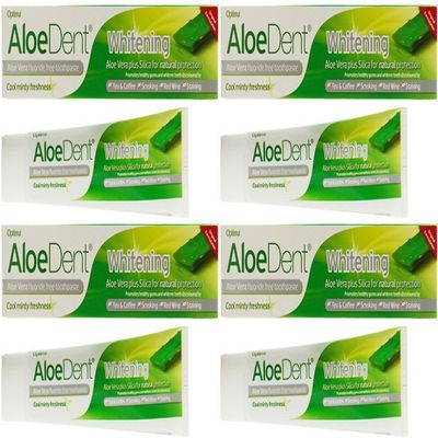 (4 PACK) - Aloe Dent - Whitening Aloe Vera Toothpaste | 100ml | 4 PACK BUNDLE