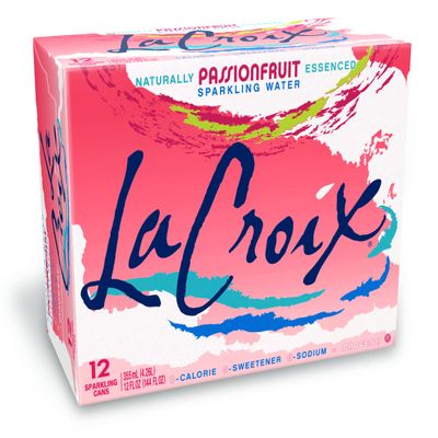 La Croix Naturally Essenced | 0 Calorie | 0 Sweetener | 0 Sodium | Passionfruit Sparkling Water 355ml (Pack of 12)