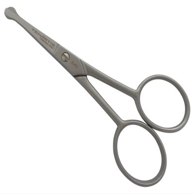 Beard, Moustache, Ear & Nose Scissors with Straight Blades - Made in Italy (Stainless Steel)