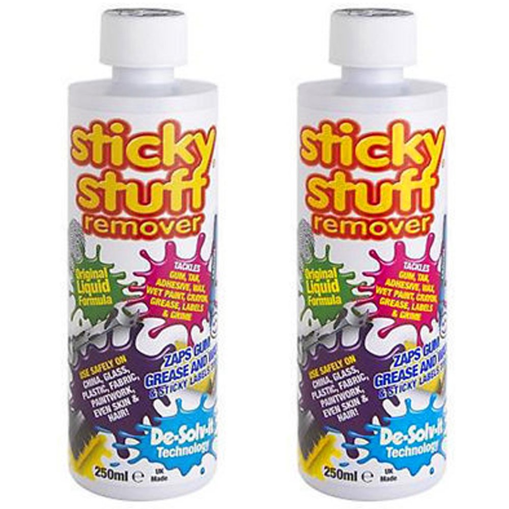 2 X De-Solv-it Sticky Stuff Glue, Chewing Gum, Paint & Residue Remover 250ml