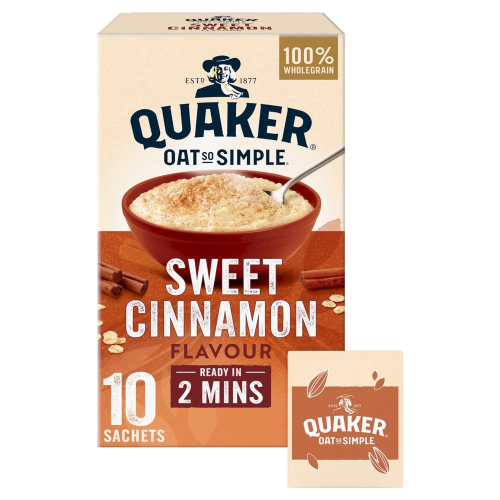 Quaker Oat So Simple Sweet Cinnamon Porridge, 10 x 33 g