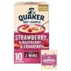 Quaker Oat So Simple Strawberry and Raspberry Porridge, 10 x sachets view 1